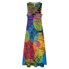 Women's Sleeveless V-Neck A-Line Dress