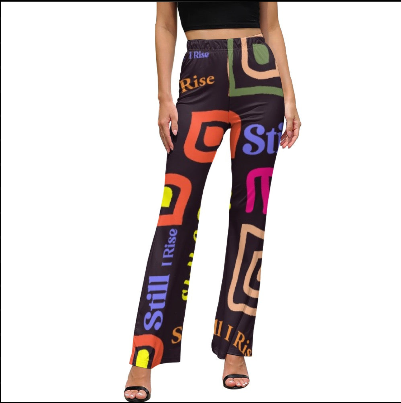 Women's AfroCentrc Pattern Harlem Renaissance LP Flared Pants
